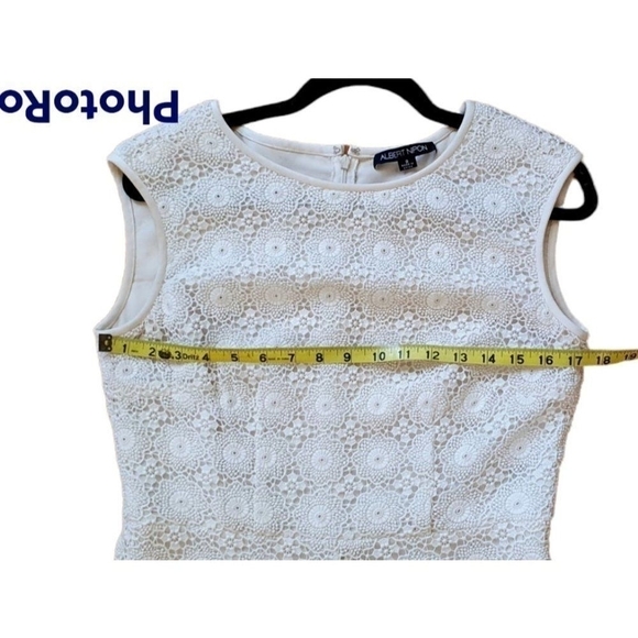 Albert Nipon Ivory Lace Dress Sz 8 Albert Nipon - Picture 12 of 13